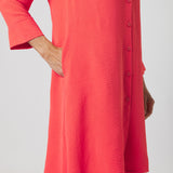 Lido Shirt Dress in Coral