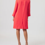 Lido Shirt Dress in Coral