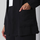 Lido Open-Front Jacket in Black
