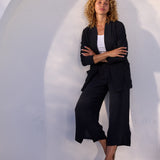 Lido Open-Front Jacket in Black