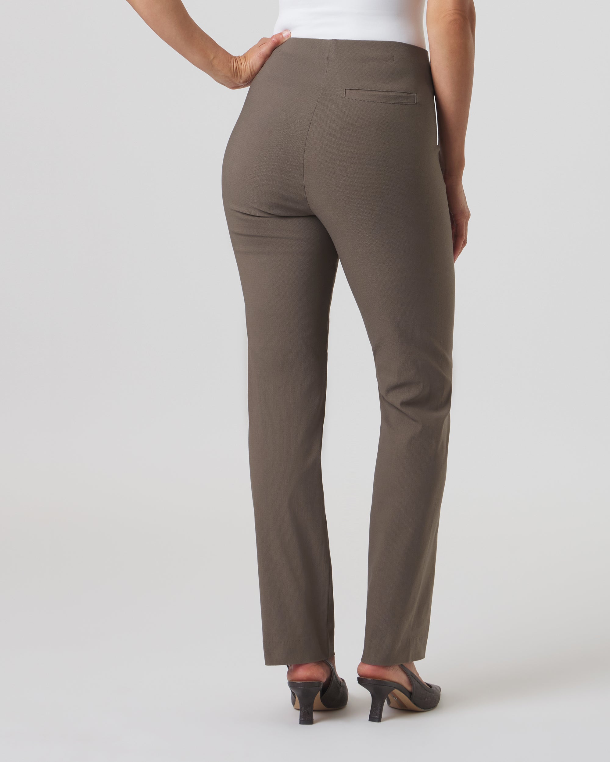 ladies khaki dress pants Franne Golde Original Magic Pant Flattering Work Pants