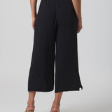 Lido Side Slit Pant in Black