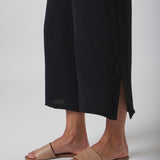 Lido Side Slit Pant in Black