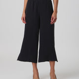 Lido Side Slit Pant in Black