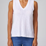 Slub Jersey V-Neck Tank Duo: Black + White