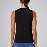 Slub Jersey V-Neck Tank Duo: Black + White