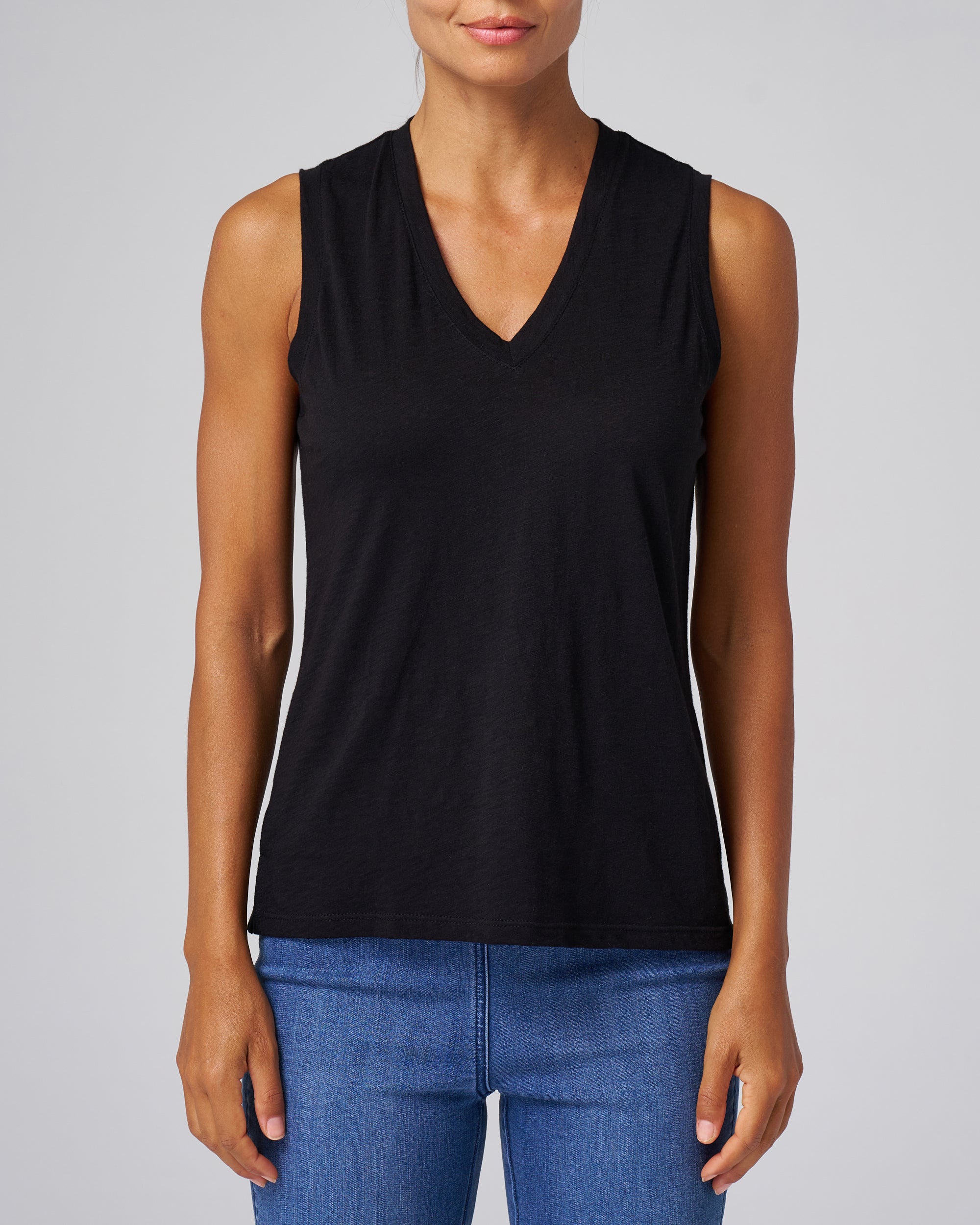 Slub Jersey V-Neck Tank