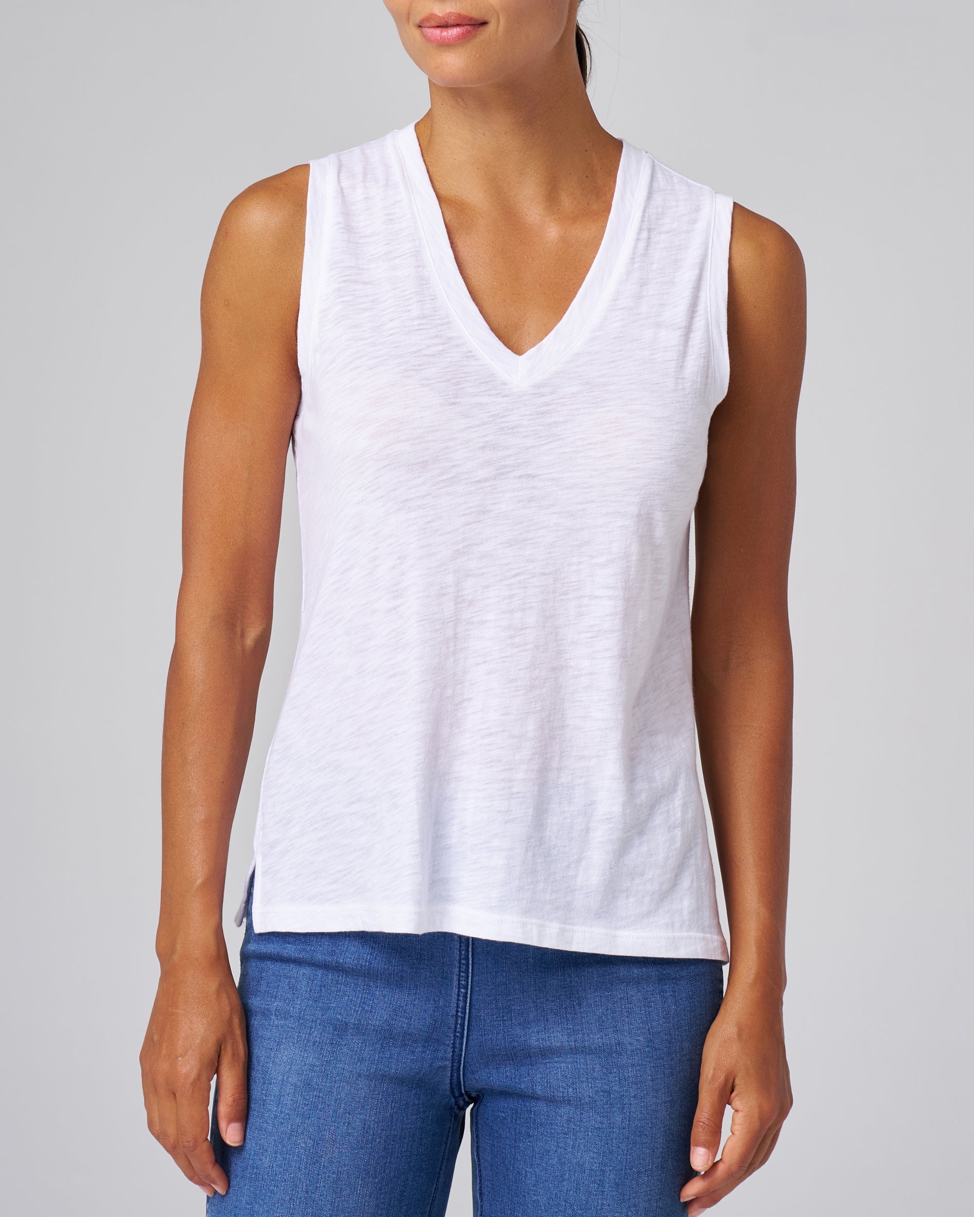 Slub Jersey V-Neck Tank