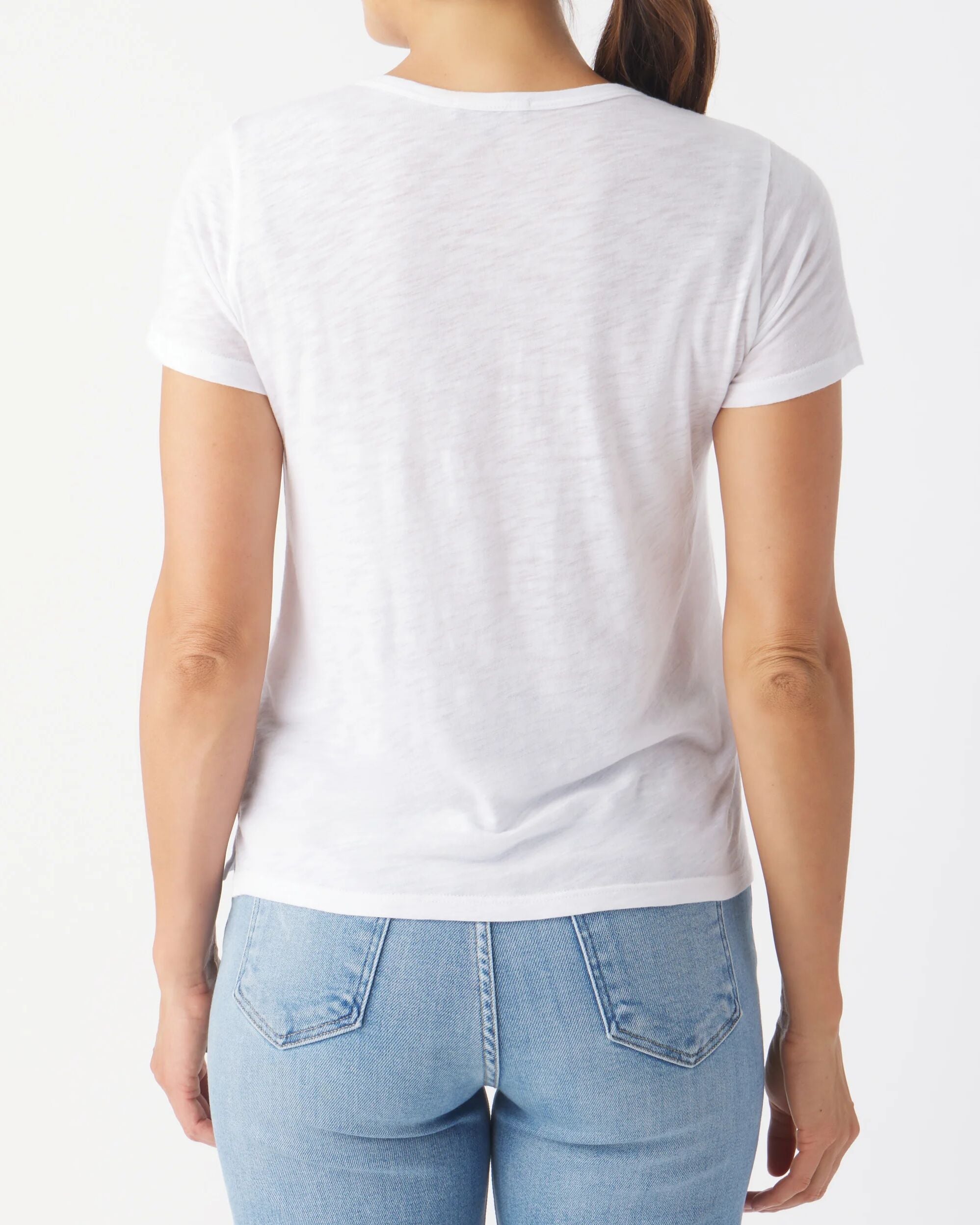 Slub Jersey Icon Crew Tee in White