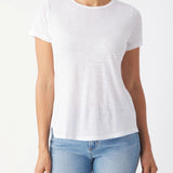 Slub Jersey Icon Crew Tee in White