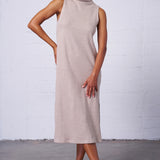 Sleeveless Mock Neck Dress