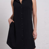 Sleeveless Shirt Dress