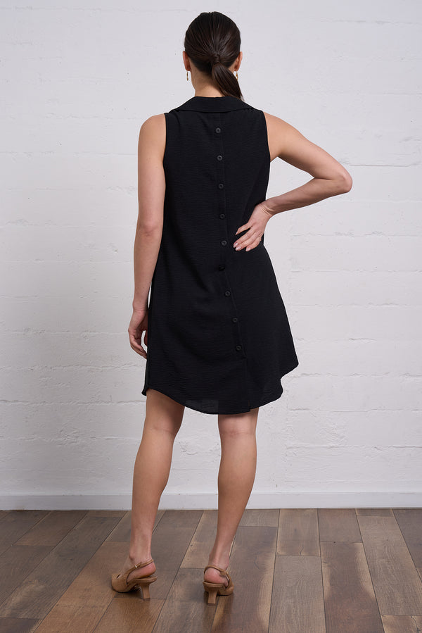 Sleeveless Shirt Dress