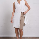 Sleeveless Shirt Dress