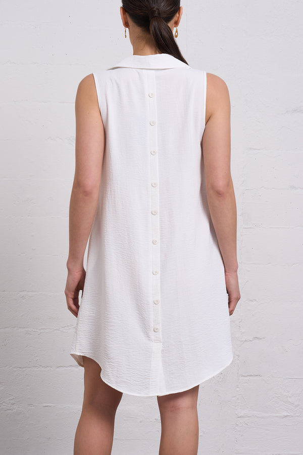 Sleeveless Shirt Dress