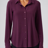 Katherine Buttondown in Aubergine
