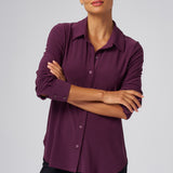 Katherine Buttondown in Aubergine