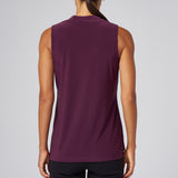 Luxe Stretch Sleeveless V-Neck in Aubergine