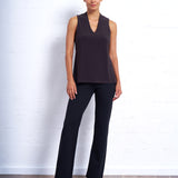 Luxe Stretch Sleeveless V-Neck in Espresso