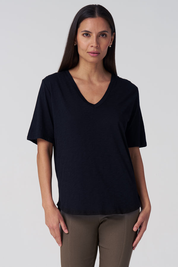 Slub Jersey V-Neck Tee