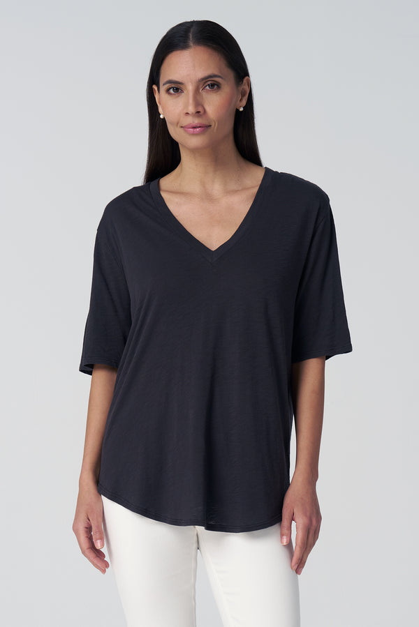 Slub Jersey V-Neck Tee