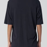 Slub Jersey V-Neck Elbow Sleeve Tee