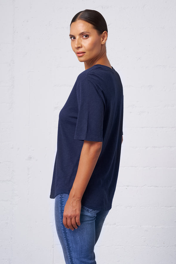 Slub Jersey V-Neck Tee