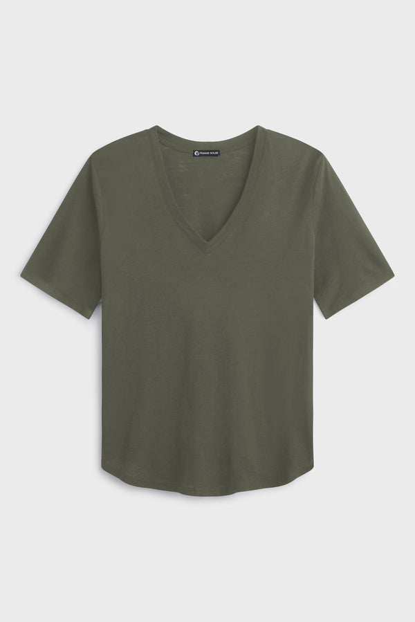 Slub Jersey V-Neck Tee