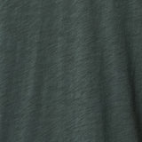 Slub Jersey V-Neck Elbow Sleeve Tee in Evergreen