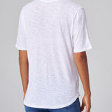 Slub Jersey V-Neck Elbow Sleeve Tee Duo: Black + White