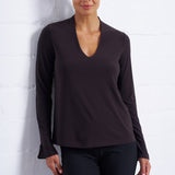 Luxe Stretch Long Sleeve V-Neck