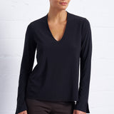 Luxe Stretch Long Sleeve V-Neck