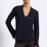 Luxe Stretch Long Sleeve V-Neck