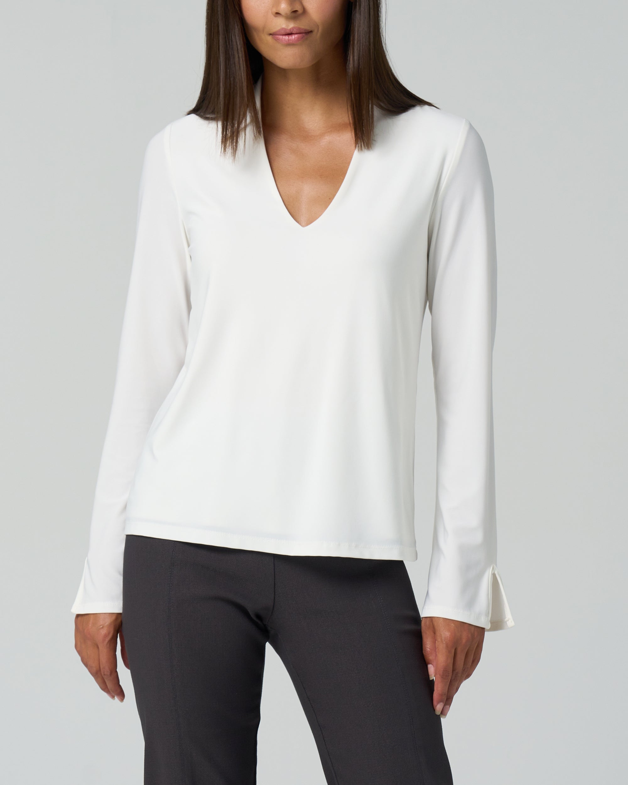 Luxe Stretch Long Sleeve V-Neck