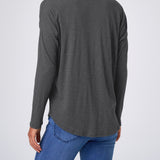 Slub Jersey Relaxed Tee in Carbon
