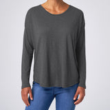 Slub Jersey Relaxed Tee in Carbon
