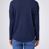 Slub Jersey Relaxed Tee in Navy