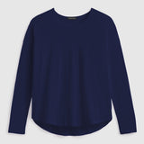 Slub Jersey Relaxed Tee in Navy