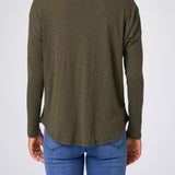 Slub Jersey Relaxed Tee in Olive
