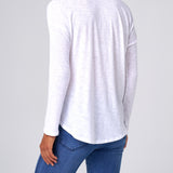Slub Jersey Relaxed Tee in White