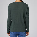 Slub Jersey Long Sleeve Tee in Evergreen