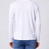 Slub Jersey Long Sleeve Tee in White