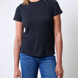 Slub Jersey Icon Crew Tee in Black
