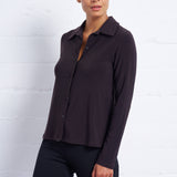 Luxe Stretch Shirt in Espresso