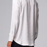 Textured Satin Shirt in Ivory