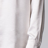 Textured Satin Shirt in Ivory