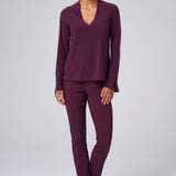 All-Season Tapered Pant in Aubergine