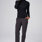 Perfect Ribbed Turtleneck in Black