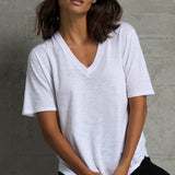 Tops - Slub Jersey V-Neck Tee