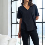 Tops - Slub Jersey V-Neck Tee